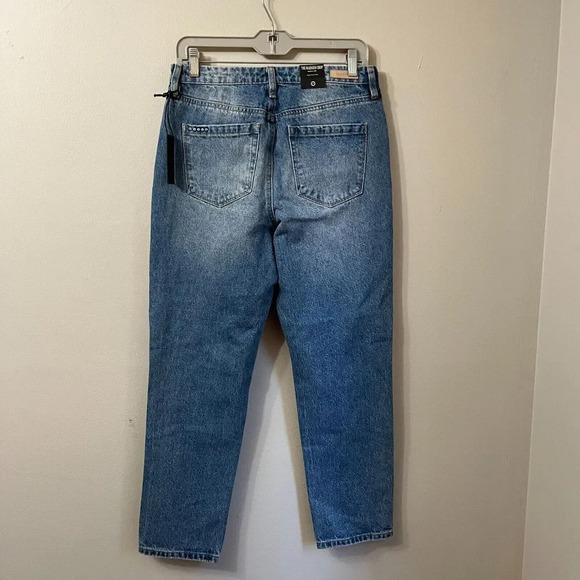 BlankNYC Womens Madison Jeans 27 Denim Distressed Button Fly High Waist Pants - Picture 3 of 8